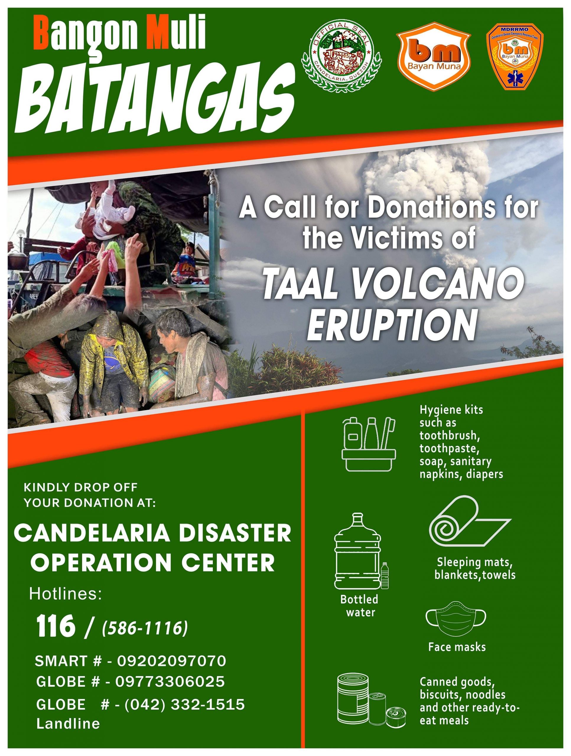 A Call For Donations For The Victims Of Taal Volcano Eruption The Official Website Of The 3586
